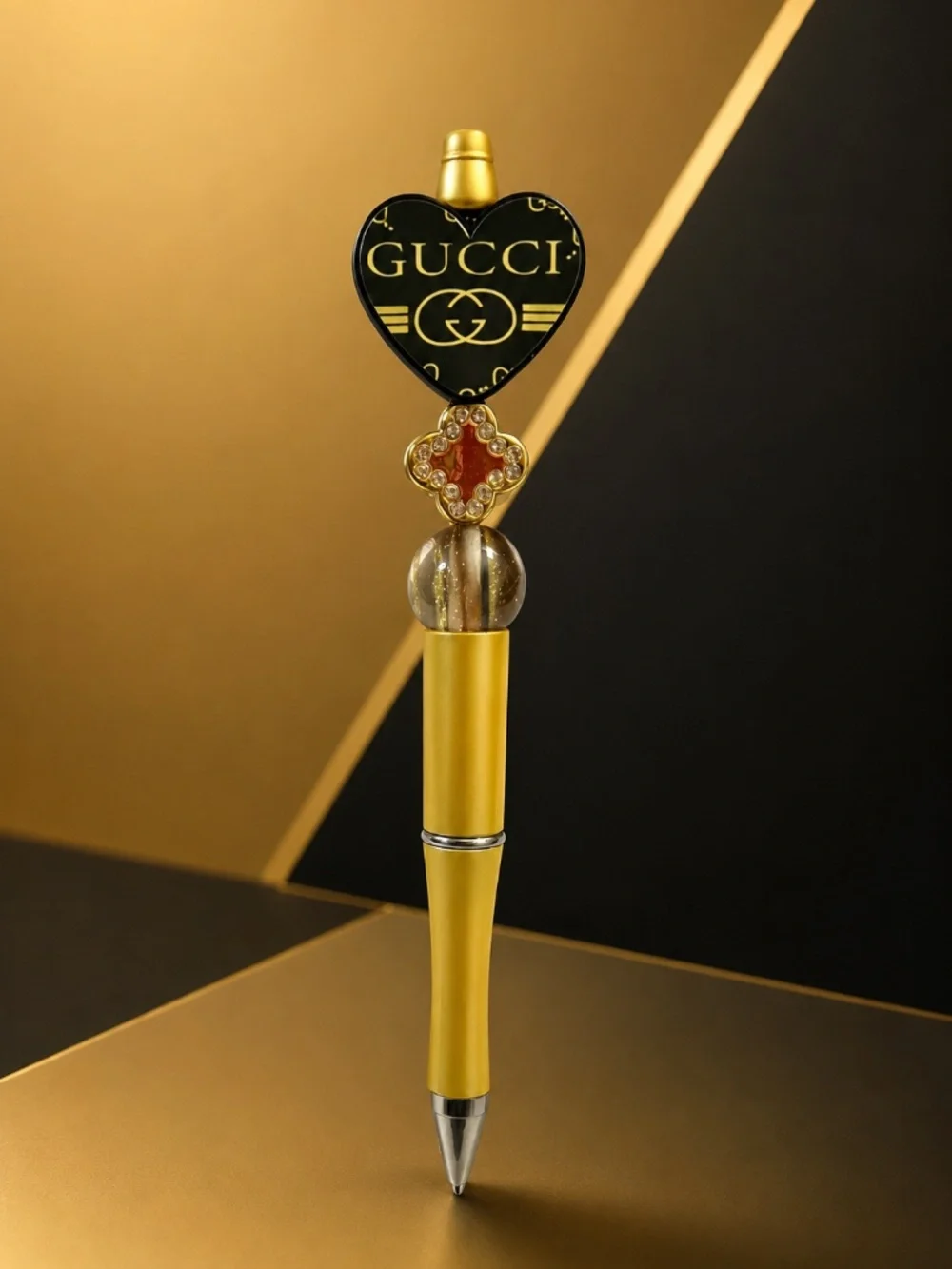 Luxe Heart Beaded Pen